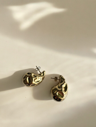 Wholesaler D Bijoux - Stainless steel drop earrings