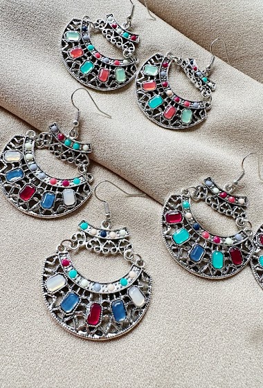 Mayorista D Bijoux - Colored metal earrings
