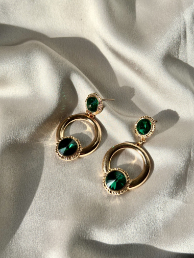 Wholesaler D Bijoux - Dangling metal earrings