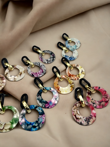 Wholesaler D Bijoux - Round plastic earrings
