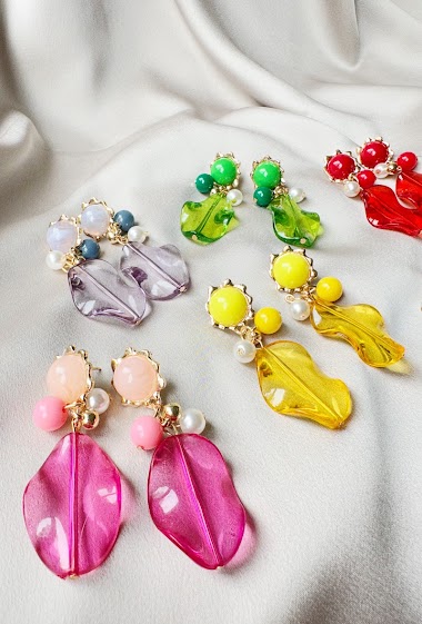 Großhändler D Bijoux - Colorful pendant earrings