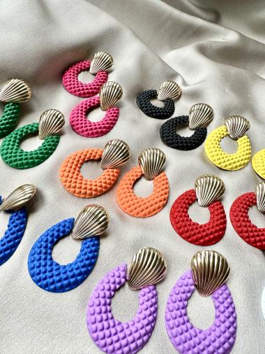 Grossiste D Bijoux - Boucles d'oreilles pendantes colorées