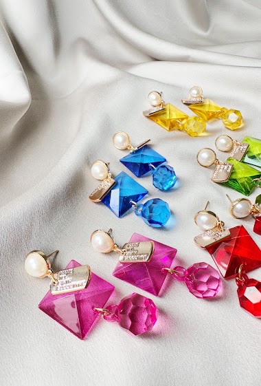 Wholesalers D Bijoux - Colorful pendant earrings