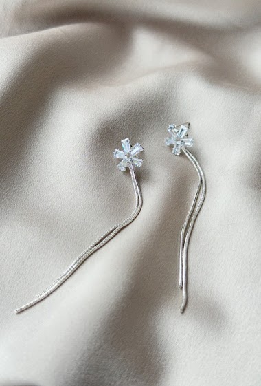 Grossiste D Bijoux - Boucles d'oreilles pendantes fleurs