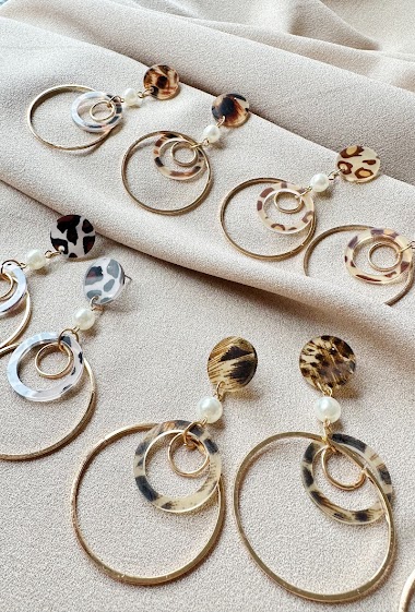 Wholesalers D Bijoux - Leopard pendant earrings