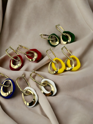 Wholesaler D Bijoux - Metal dangling earrings