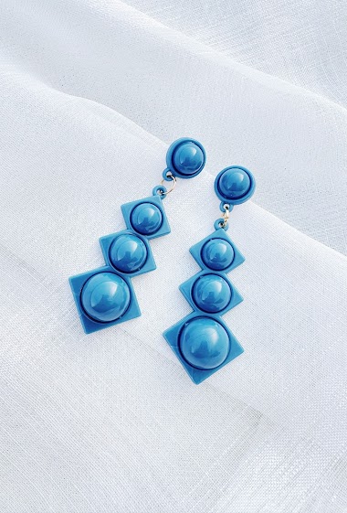 Großhändler D Bijoux - Multi round pendant earrings