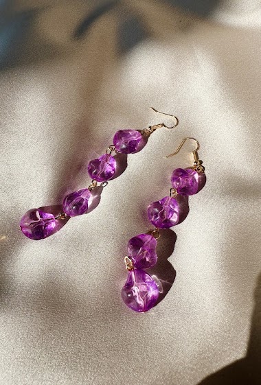 Wholesalers D Bijoux - Resin beads earrings