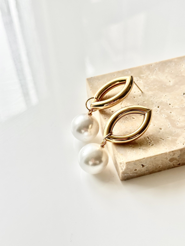 Grossiste D Bijoux - Boucles d'oreilles pendantes perles