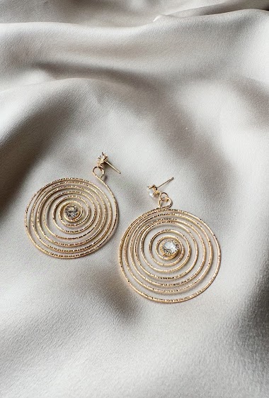 Wholesaler D Bijoux - Spiral dangling earrings