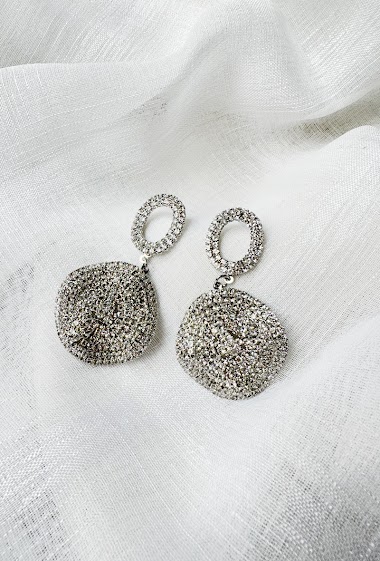 Großhändler D Bijoux - Rhinestone pendant earrings