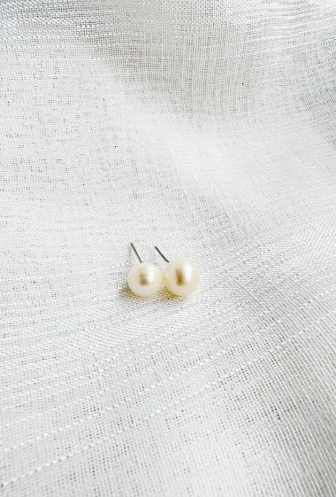 Großhändler D Bijoux - Natural cultured pearl earrings