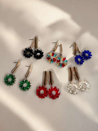 Wholesaler D Bijoux - Flower bead earrings