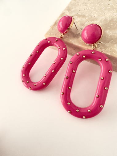 Wholesaler D Bijoux - Resin metal earrings