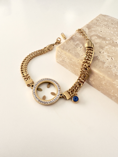 Großhändler D Bijoux - Kleeblatt-Armband aus Edelstahl