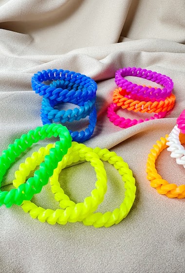 Bracelets élastiques colorés et personnalisables -  France