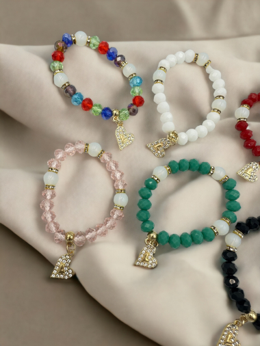 Großhändler D Bijoux - Perlen- und Herzarmband für Kinder