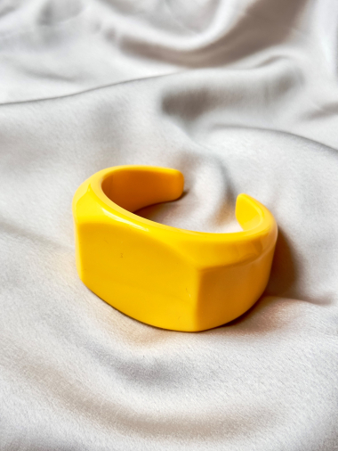 Wholesaler D Bijoux - Solid color resin cuff bangle bracelet
