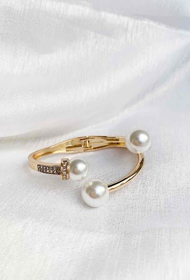Mayorista D Bijoux - Bracelet metal and pearl ring