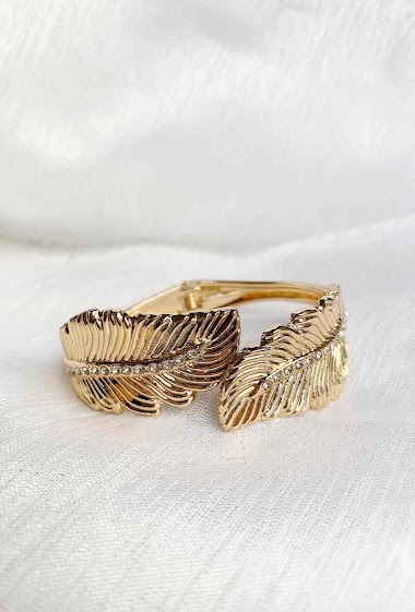 Großhändler D Bijoux - Metal bracelet feather