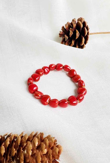 Wholesaler D Bijoux - Heart Ceramic beads bracelet