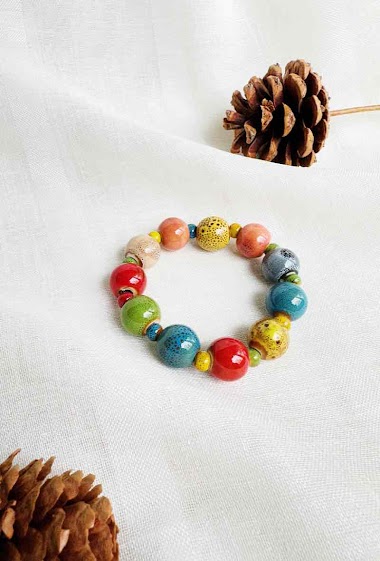 Ceramic beads bracelet