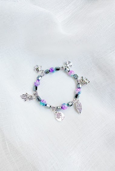 Wholesaler D Bijoux - Beads and bell bracelet