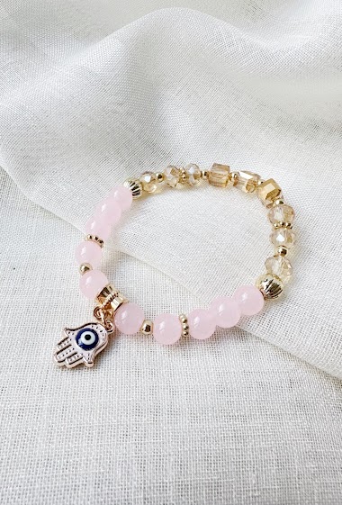 Wholesaler D Bijoux - Bracelet beads and hand of Fatma