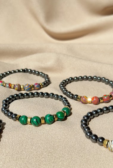 Wholesalers D Bijoux - Bracelet beads hematite stones