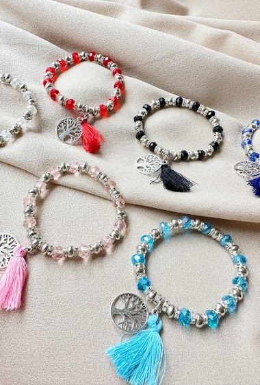 Wholesalers D Bijoux - Pearls and tree of life bracelet