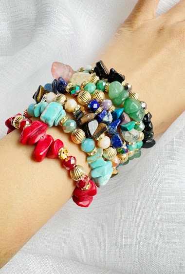 Wholesaler D Bijoux - Stone and pearl bracelet