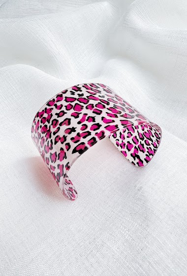 Mayorista D Bijoux - Plastic bracelet leopard print