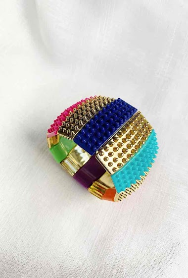 Wholesaler D Bijoux - Multicolored plastic bracelet