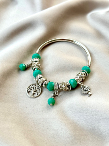 Grossiste D Bijoux - Bracelets perles cristal et grelots arbre de vie