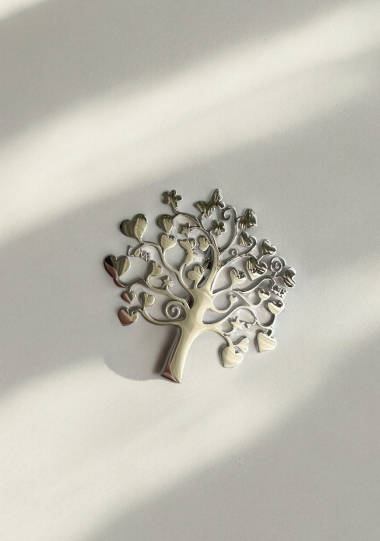 Wholesaler D Bijoux - Stainless steel tree of life brooch