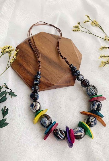 Wholesaler D Bijoux - ceramic necklace