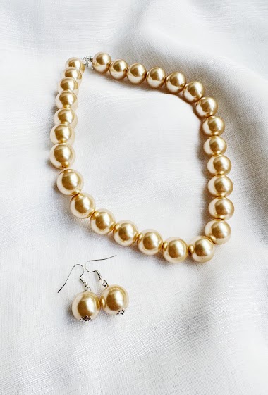 Großhändler D Bijoux - Big pearl necklace