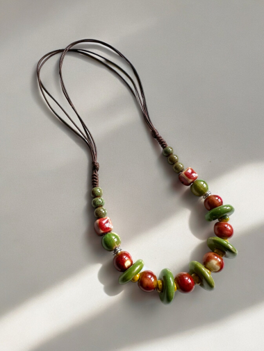 Wholesaler D Bijoux - Ceramic beads necklace