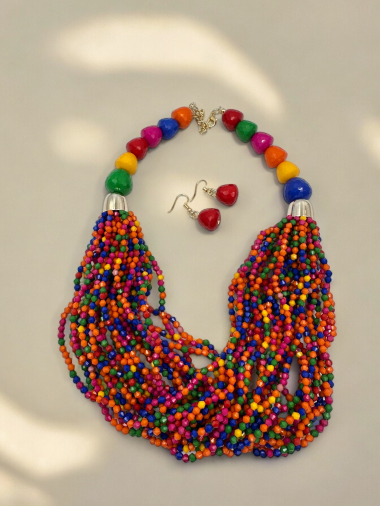 Wholesaler D Bijoux - Colorful beads necklace