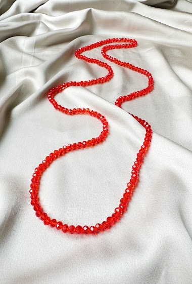 Mayorista D Bijoux - Elastic crystal bead necklace (6mm diameter)