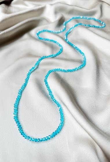 Großhändler D Bijoux - Elastic crystal bead necklace (4mm diameter)