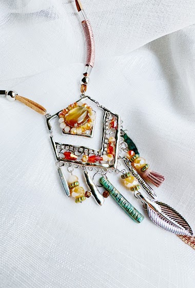 Wholesaler D Bijoux - Necklace ethnic style hippie chic bohemian
