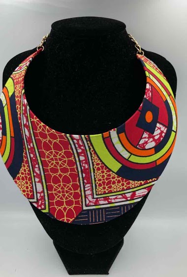 Mayorista D Bijoux - Collar de tela encerada africana