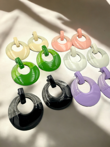 Wholesaler D Bijoux - Lot 12 colorful earrings