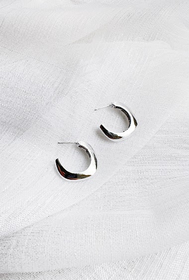 Großhändler D Bijoux - Small metal hoop earrings