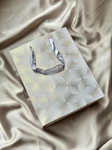 Grossiste D Bijoux - Sac papier motif brillant