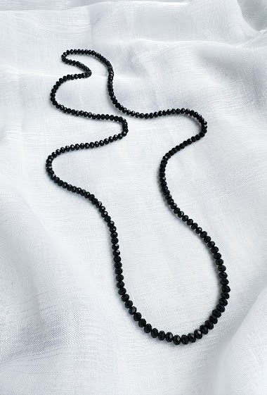 Großhändler D Bijoux - Elastic necklace with crystal beads