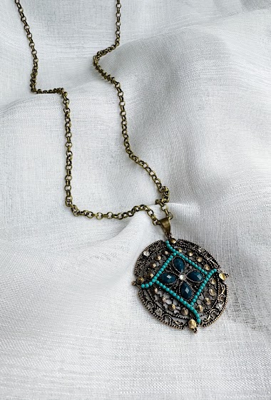 Wholesaler D Bijoux - Long necklace with pearl pendant