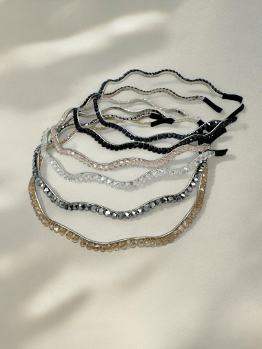 Wholesaler D Bijoux - Rhinestone pearl headband