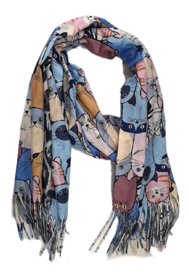 Großhändler Da Fashion - Doppelseitiger Schal mit Landschaftsdruck auf 2 Seiten